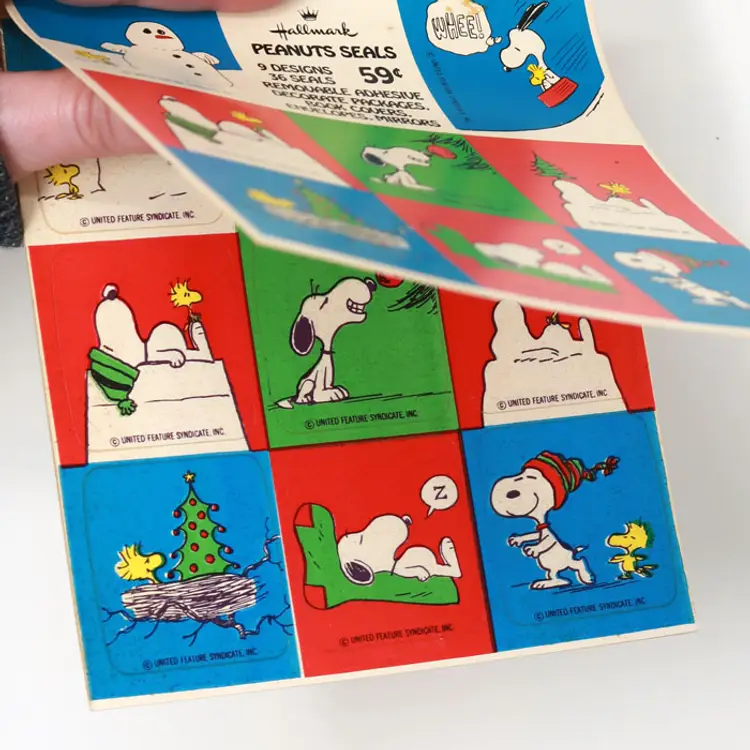 Peanuts Christmas Seals from Hallmark