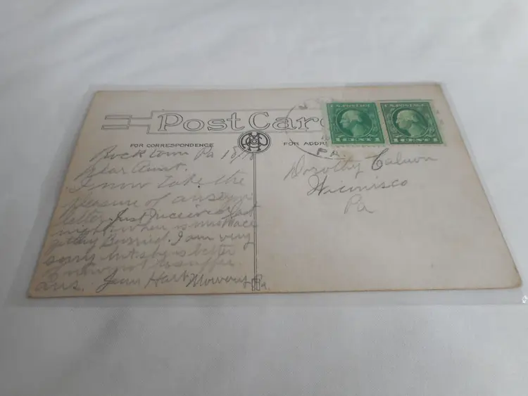 Vintage Postcard Friendship Children kids 1918 posted with stamp