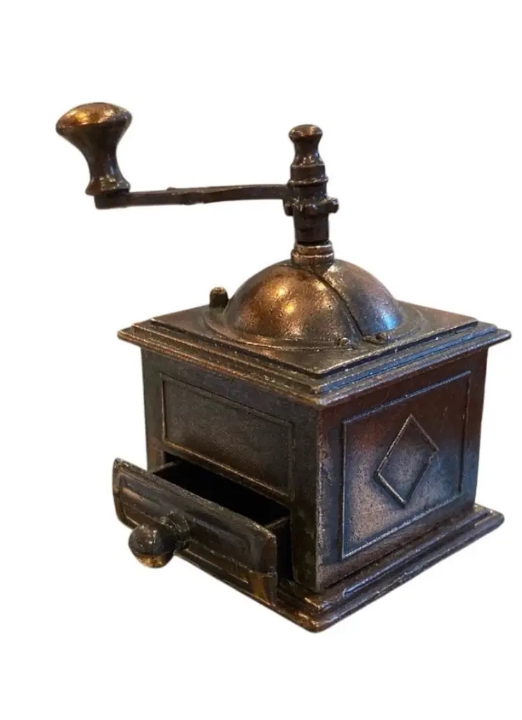 Vntg Durham Industries Metal Mini Coffee Grinder & Sewing Mach American Greeting