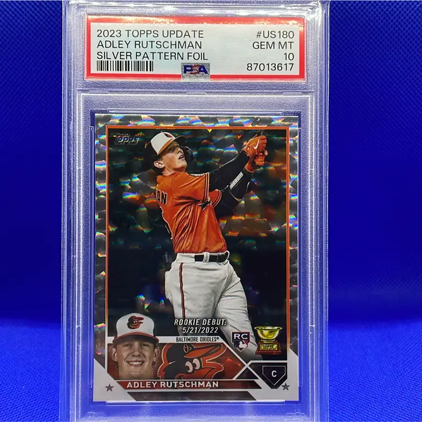 2023 Topps Update Adley Rutschman RC Silver Pattern Foil SP PSA 10 Gem Mint