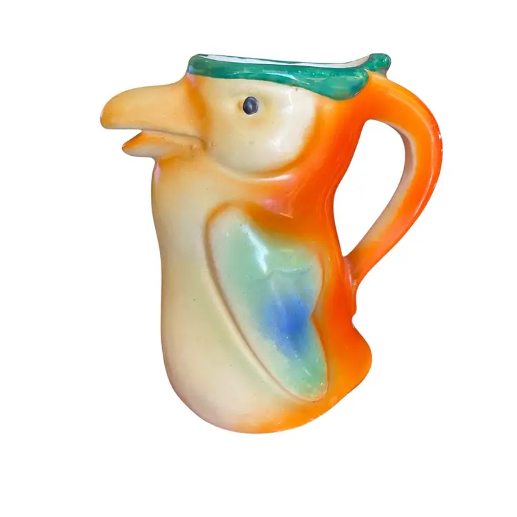 Czechoslovakian Porcelain Cream Pitcher Toucan Novelty
