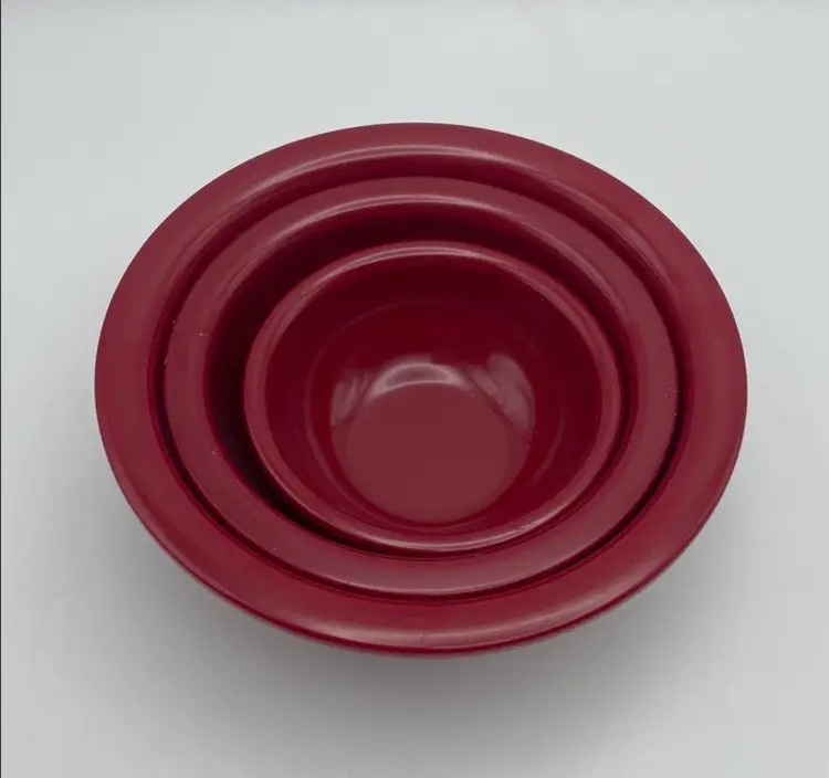Norpro, Red Melamine, 3 Small Bowls, Hold Cooking Ingredients, Sauces, etc. 5”, 4”, 3”. Great for Camping or as a Child’s Playset!