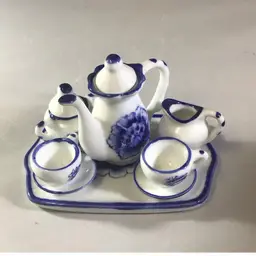 Blue And White Mini Tea Set