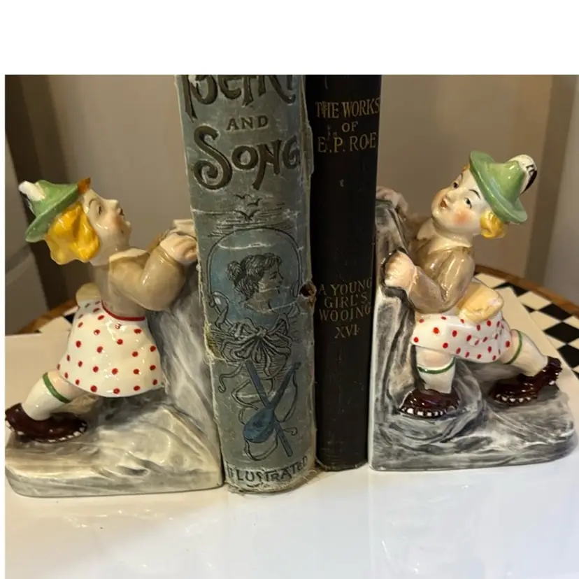 Mountain Climbing Vintage Bookends