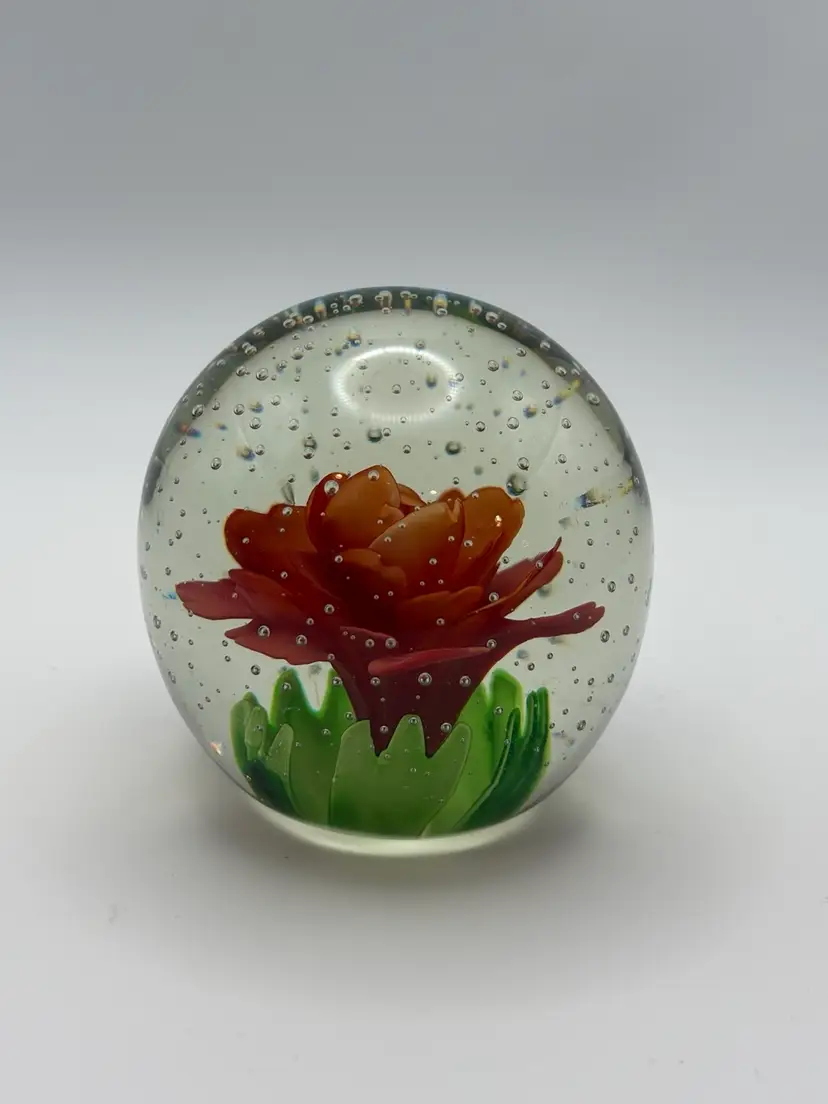 Rose Paper Weight, Unknown Maker