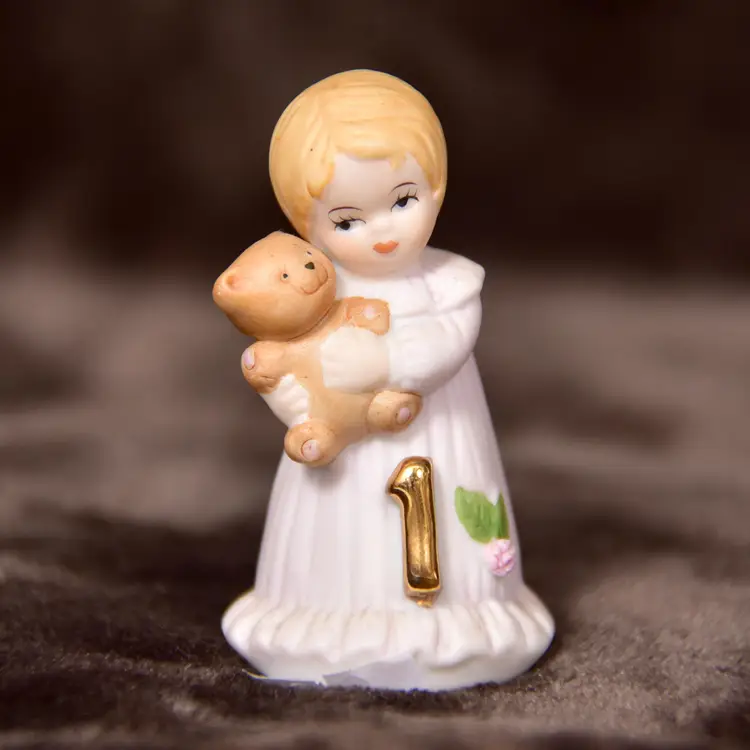 Growing Up Birthday Girls 1981 Vintage 1 Year Old Enesco Blonde