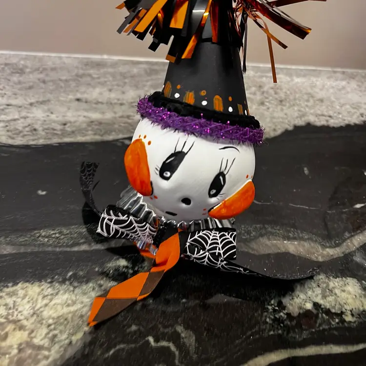 Made By Me! Handmade Kitschy Drnksuzy Original Happy Ghost Halloween Decor