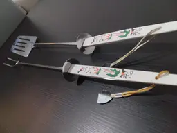 Vintage BBQ Utensils Long Fork and Spatula Japan Retro