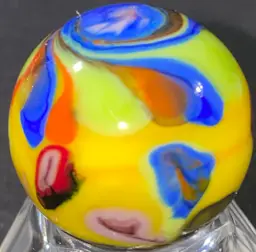 1 1/8" Signed Gold, Multicolored Marble Front And Back Photos