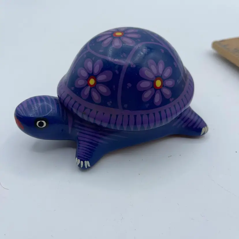 Talevera Turtle Trinket Box 4.25” Purple