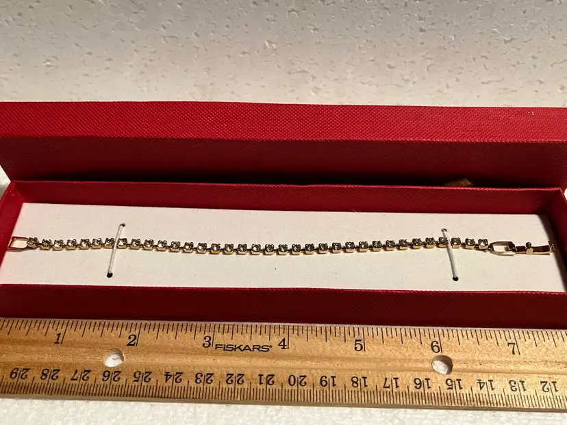 CZ Tennis Bracelet Gold Toned