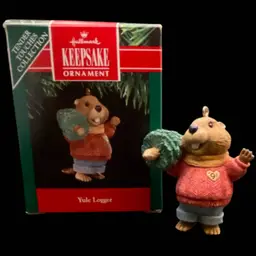 Hallmark Keepsake Ornament Yule Logger 1991 – Christmas Collectible Holiday Decor