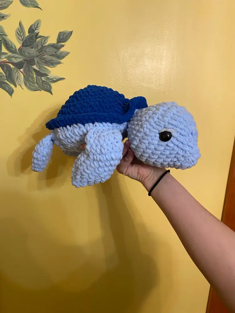 Crocheted Sea Turtle Approximately 6 X 14