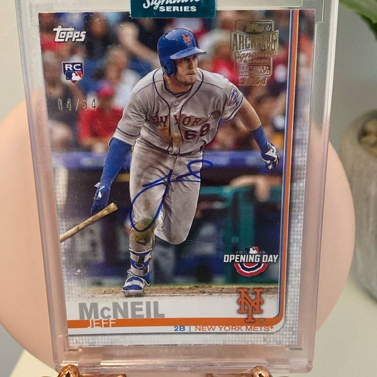 Jeff McNeil 2024 Rookie Signature Series Opening Day Auto /34