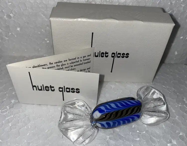 Ultra Rare Vintage Hulet Lampwork Glass Candy 3"