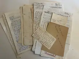 25 Vintage Handwritten Pages, Recipes, School, Ephemera. Scrapbooking Journaling Supply. Upcycle, Crafting