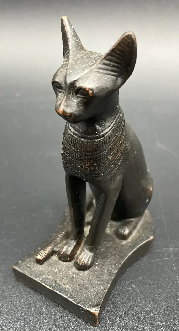BIN- Small Metropolitan Museum of Art Egyptian Cat Figurine-Bastet Cat Goddess-Black Cat-Collectibles-Reproduction-MMA Souvenir