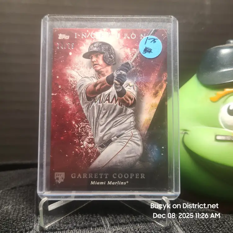 2018 Topps Inception Red - Garrett Cooper Miami Marlins 74/75
