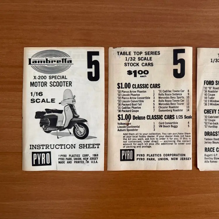 1967 Pyro Lambretta X-200 Special Scooter Plastic Model Kit