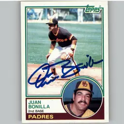 Juan Bonilla Signed San Diego Padres 1983 Topps Baseball Card #563