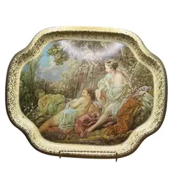 Vintage Metal Serving Tray 1960’s Elite Tray Made In England 16x13 Minimal Wear