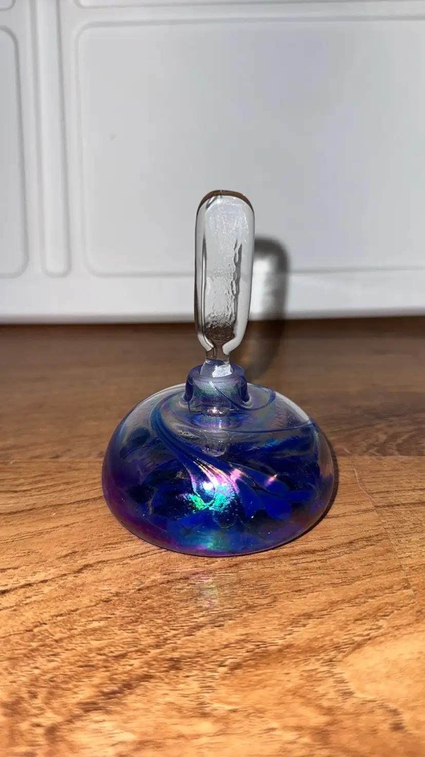 Rosetree New Orleans Iridescent Art Glass Perfume Bottle Signed 2005