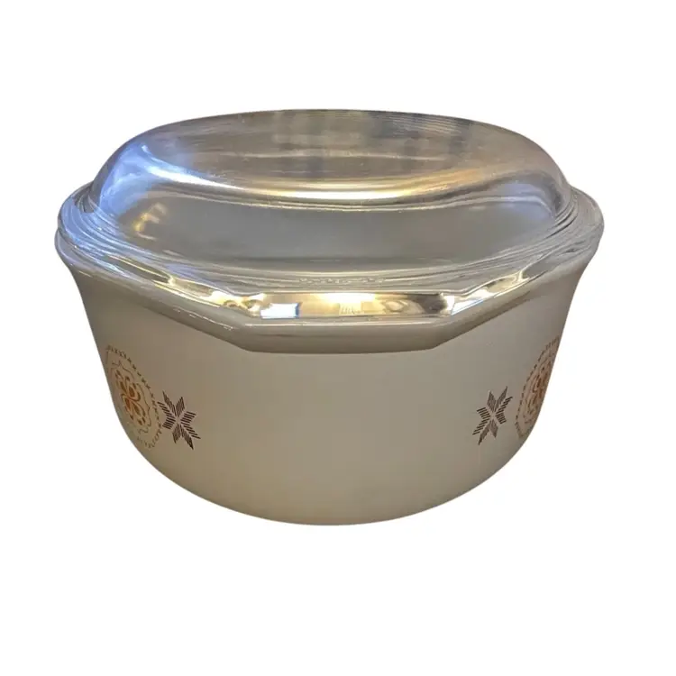 Vintage Pyrex USA Town & Country Oval 1 1/2 Qt Casserole Baking Dish w/Lid #043