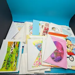 Vintage Mixed Lot Of 50 Unused Greetings Cards Various Occasions **SEE PHOTOS**