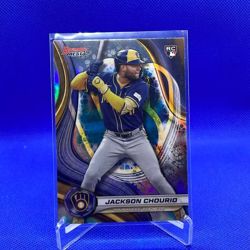 2024 Bowman’s Best Jackson Chourio Refractor RC Milwaukee Brewers