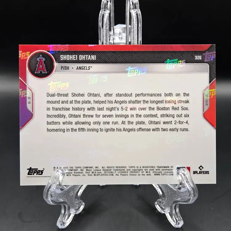 Shohei Ohtani 2022 Topps Now #326 Los Angeles Angels