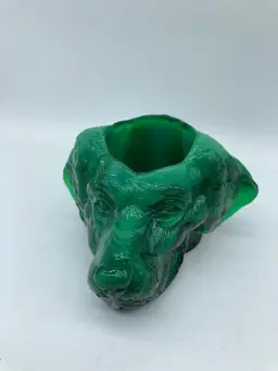 Vintage Slag Glass Dog Toothpick Holder Retriever