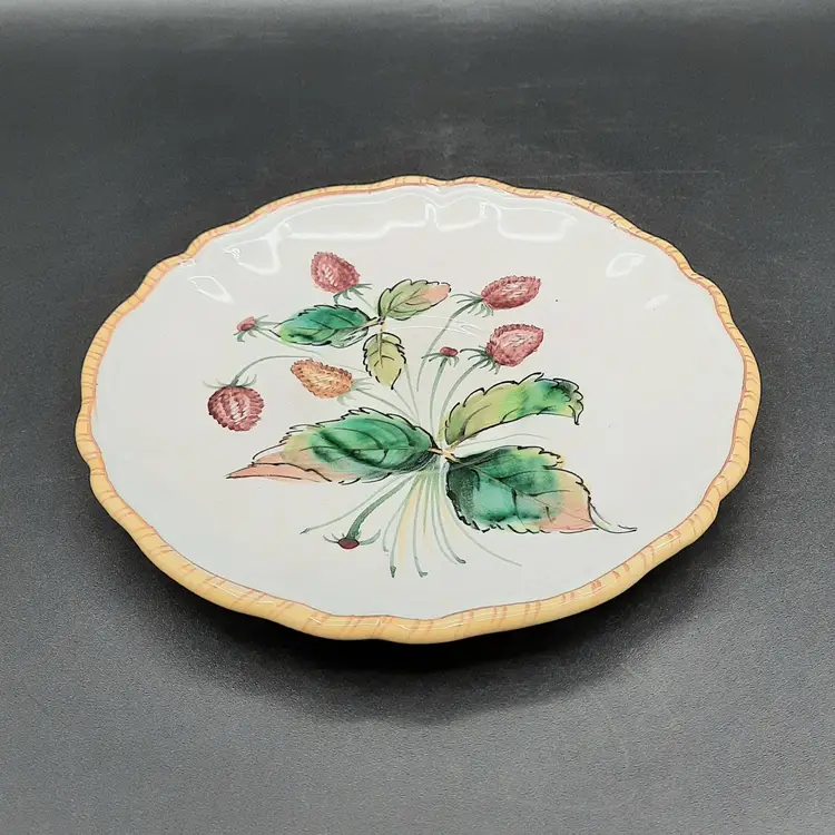 Vintage Handpainted Berry Saucer Italy