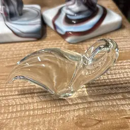 24. Clear glass swan