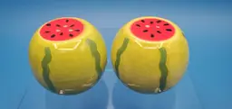 Vintage Fabulous Home Watermelon Design Salt & Pepper Shakers Set