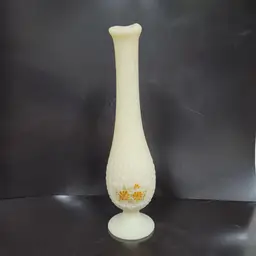 Fenton Satin Glass Basket Weave Bud Vase