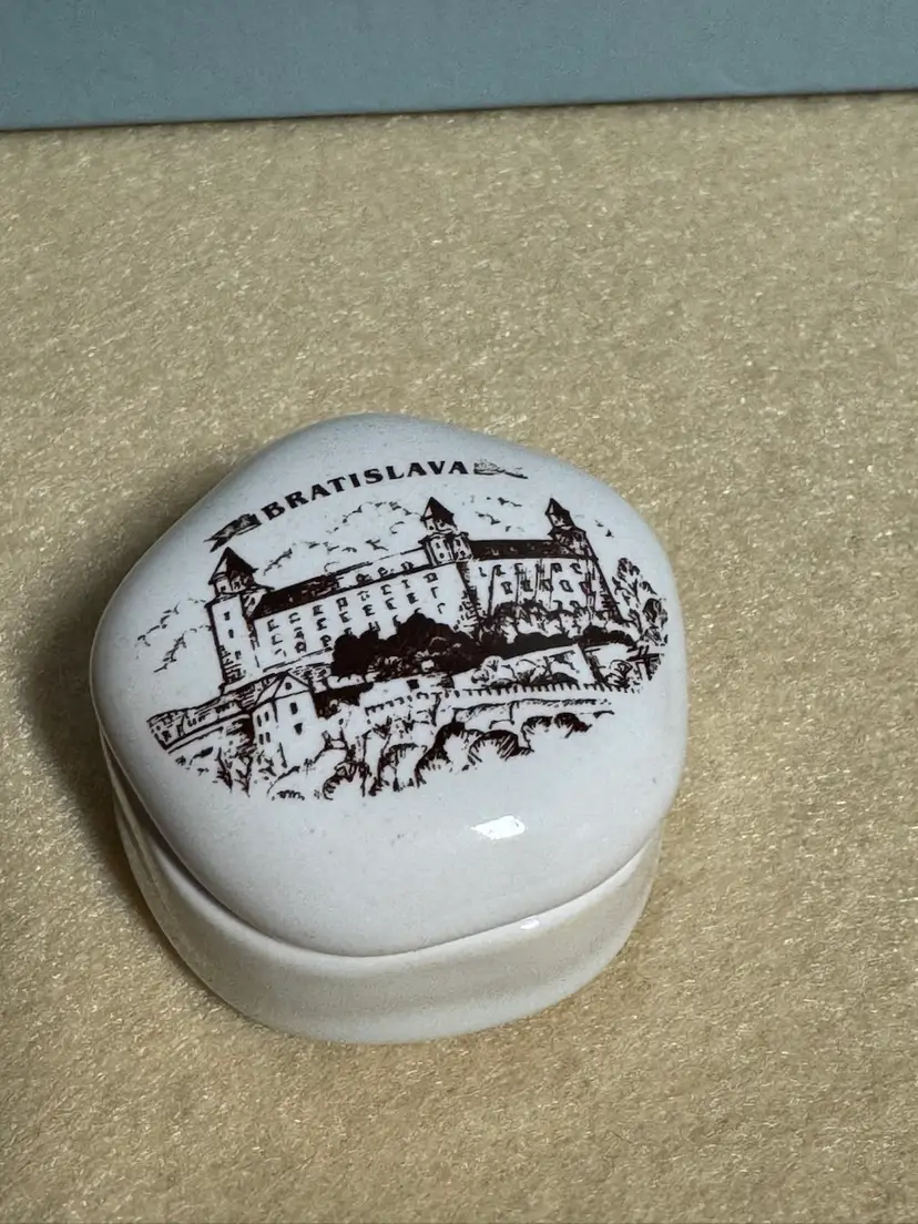 Bratislava Porcelain Souvenir Trinket Box