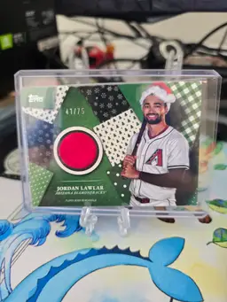 2025 Jordan Lawlar Holiday Relic Sanat Hat /75 Arizona Diamondbacks