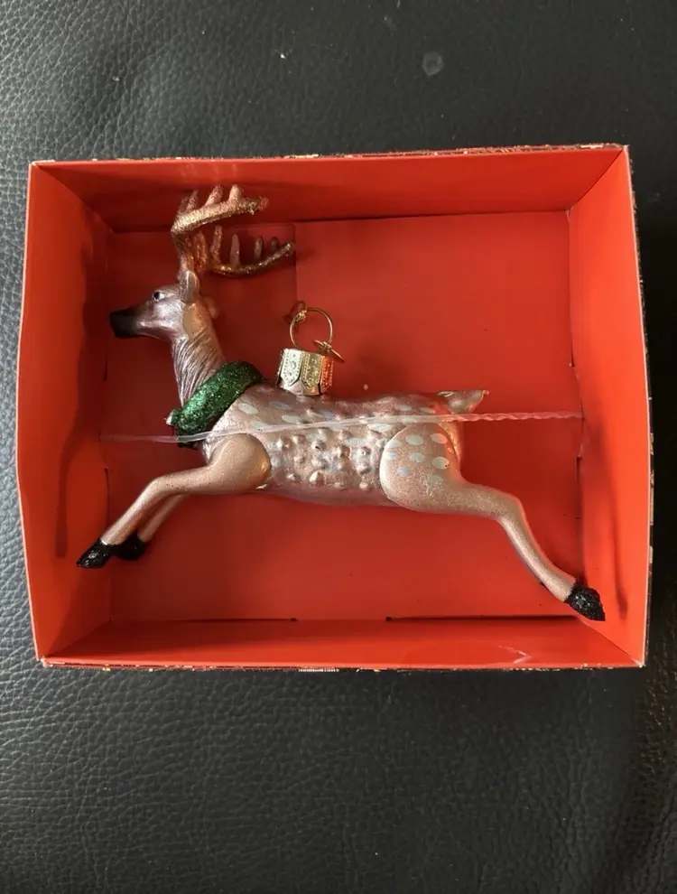 New John Derian for Target Glass Deer Ornament 2025