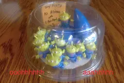 Vintage Toys:  Aliens from Movie. "Toy Story"  1995 and Blue Rocket Ship.  $22.