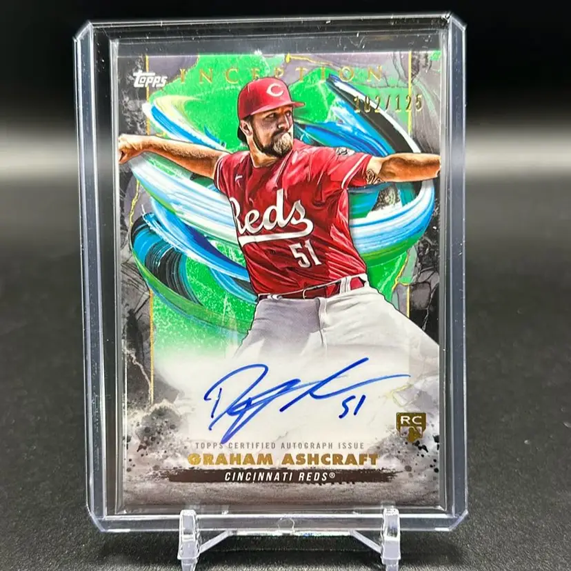 Graham Ashcraft 2023 Topps Inception RC Auto Green /125 Cincinnati Reds 