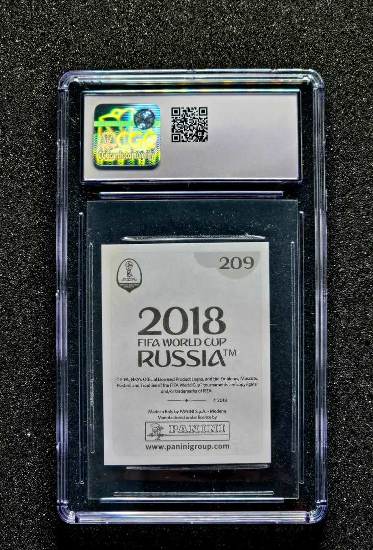 2018 Panini World Cup Stickers Soccer #209 Kylian Mbappe RC Rookie CGC 10