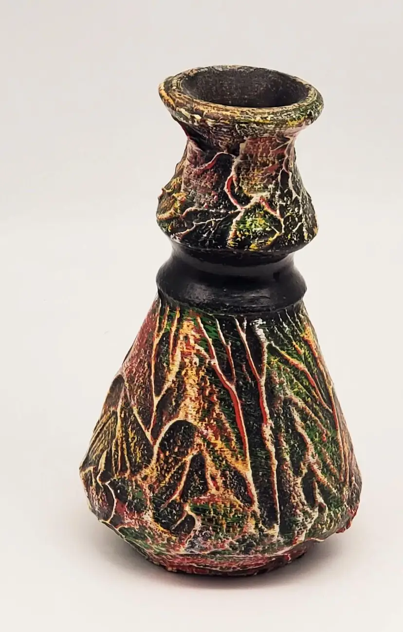 Brutalist Lava Textured Art Studio Vase 1960'S