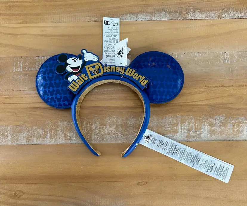 NWT Disney Parks Walt Disney World Blue Making Magic Ears Headband
