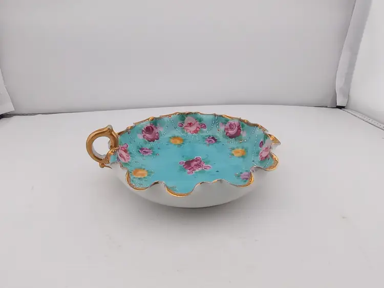 Handpainted vintage trinket dish