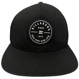 Billabong Rotor Classic Since 1973 Black White Logo Riptide Walled Snapback