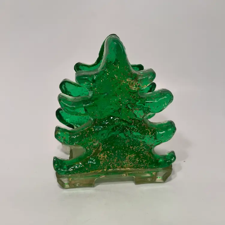 Lucite Christmas Tree Napkin Holder