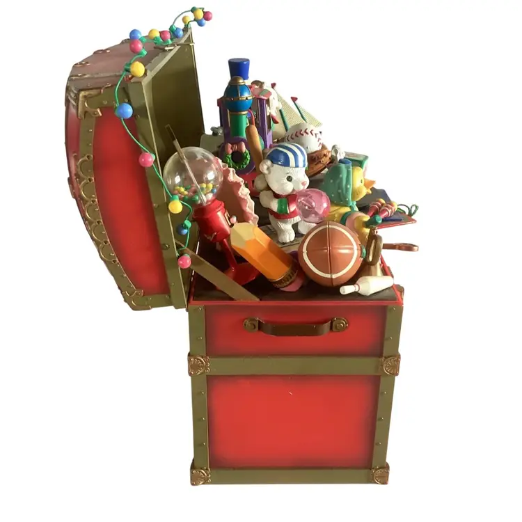 1995 Enesco Lustre Game Musical Animated Toy Box WORKS with FLAW