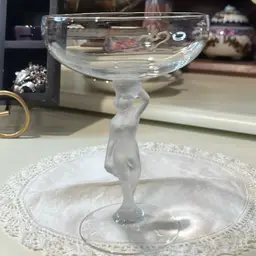 37. Bacchante (Frosted Nude Stem)
by BAYEL France Champagne/tall Sherbet Circa 1960s/1970s