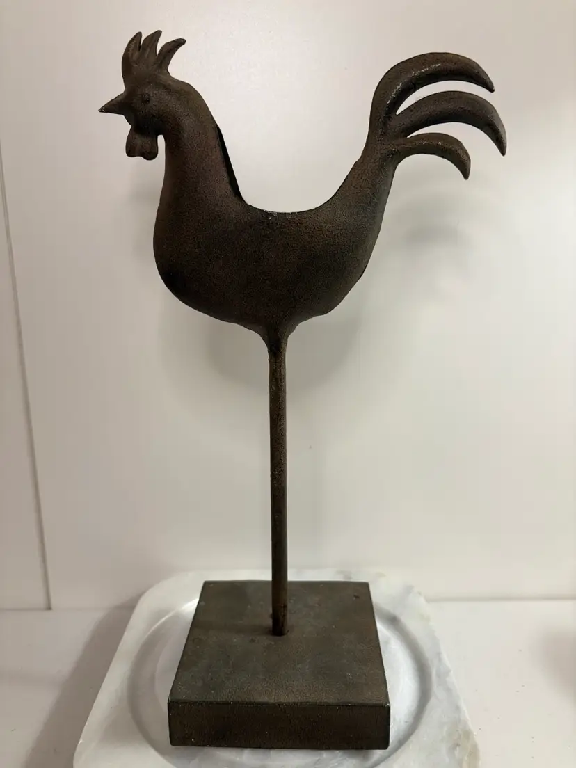 Rustic Rooster Votive Candle Holder