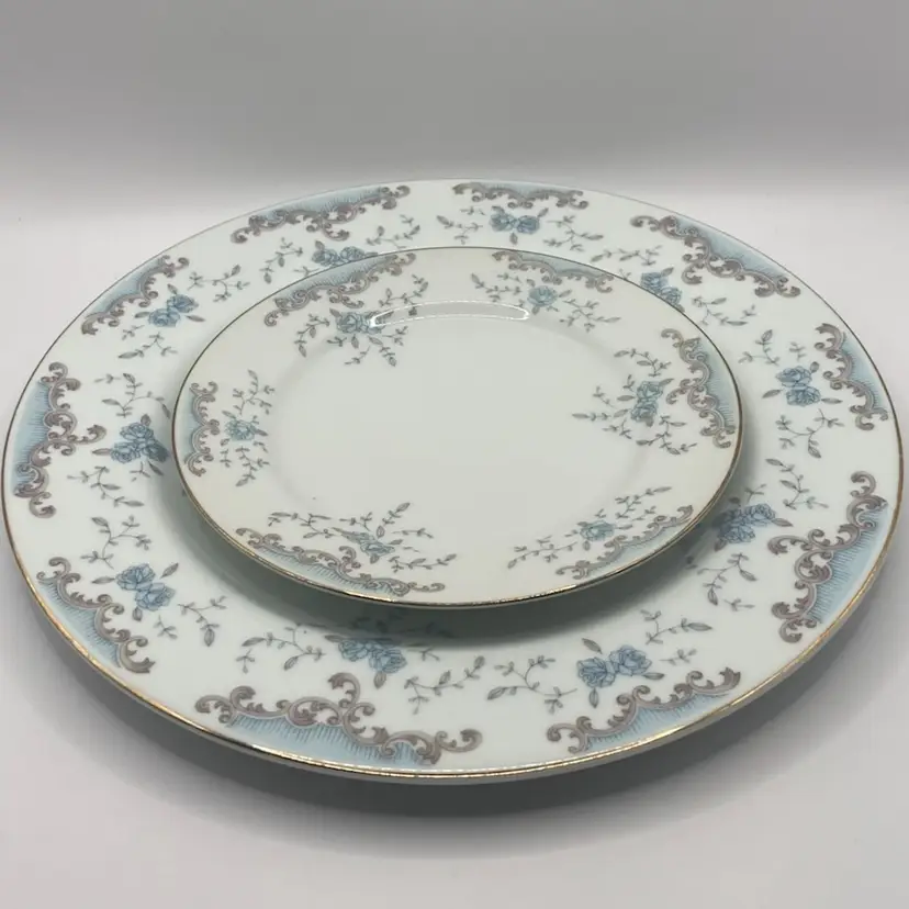 Vtg Imperial China (Japan) designed by W. DALTON , “Seville” Dinner Plate And Bread Plate